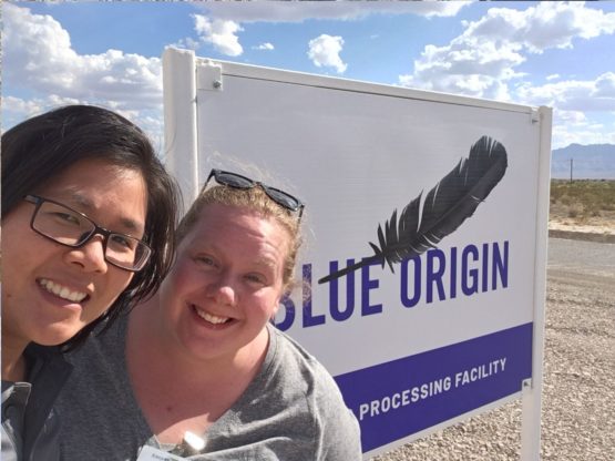 Julia and Mariel of NanoRacks at Blue Origin Launch